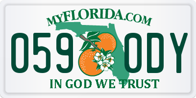 FL license plate 0590DY