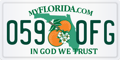 FL license plate 0590FG