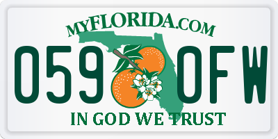 FL license plate 0590FW