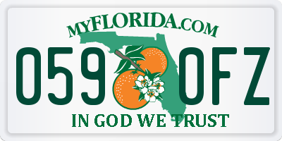 FL license plate 0590FZ