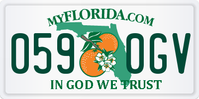 FL license plate 0590GV
