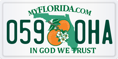FL license plate 0590HA