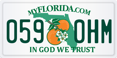FL license plate 0590HM