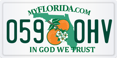 FL license plate 0590HV