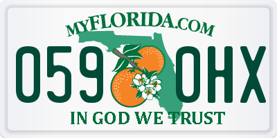 FL license plate 0590HX