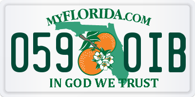 FL license plate 0590IB
