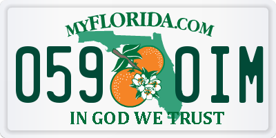 FL license plate 0590IM
