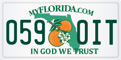 FL license plate 0590IT