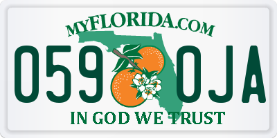 FL license plate 0590JA