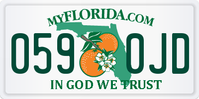 FL license plate 0590JD