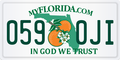 FL license plate 0590JI