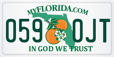 FL license plate 0590JT