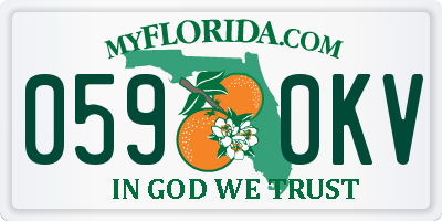 FL license plate 0590KV