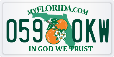 FL license plate 0590KW