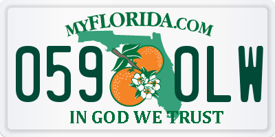 FL license plate 0590LW