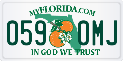 FL license plate 0590MJ