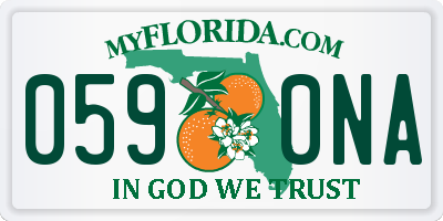 FL license plate 0590NA
