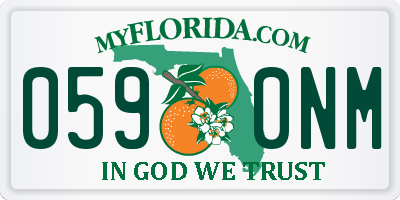 FL license plate 0590NM
