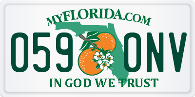 FL license plate 0590NV