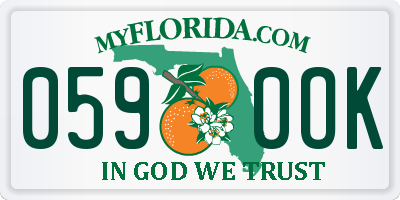 FL license plate 0590OK