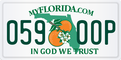 FL license plate 0590OP