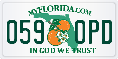 FL license plate 0590PD