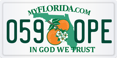 FL license plate 0590PE