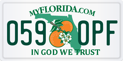 FL license plate 0590PF