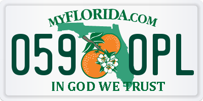 FL license plate 0590PL