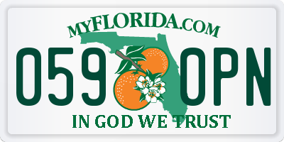 FL license plate 0590PN