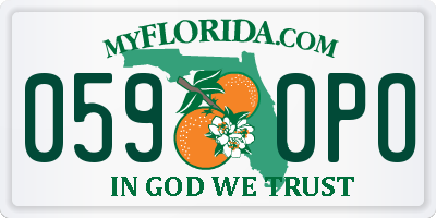 FL license plate 0590PO