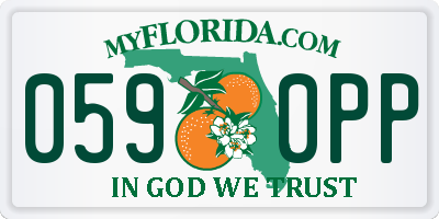 FL license plate 0590PP