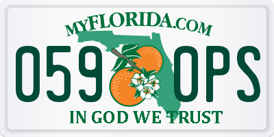 FL license plate 0590PS