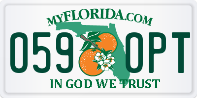 FL license plate 0590PT