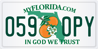 FL license plate 0590PY