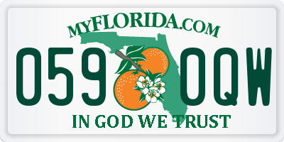 FL license plate 0590QW