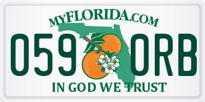 FL license plate 0590RB