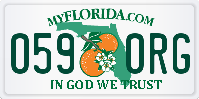 FL license plate 0590RG