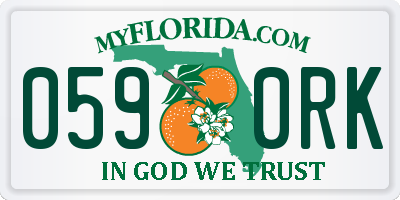 FL license plate 0590RK
