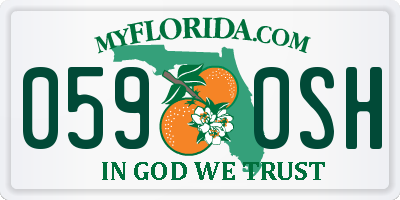 FL license plate 0590SH