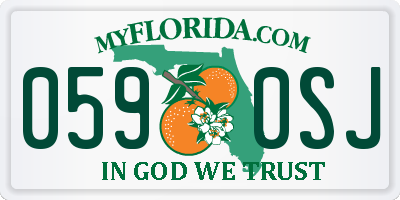 FL license plate 0590SJ