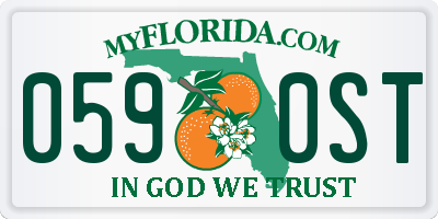 FL license plate 0590ST