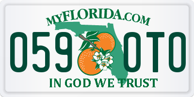FL license plate 0590TO