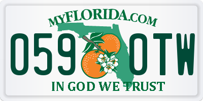 FL license plate 0590TW