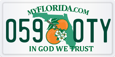 FL license plate 0590TY