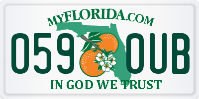 FL license plate 0590UB