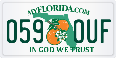 FL license plate 0590UF