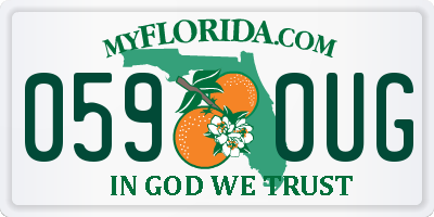 FL license plate 0590UG