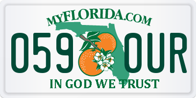 FL license plate 0590UR