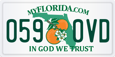 FL license plate 0590VD
